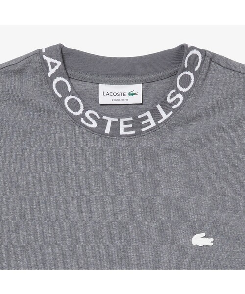 LACOSTE ウルトラ ライト ピケ ロゴ ジャカード カラー Tシャツ LACOSTE tシャツ ウルトラライトピケロゴネックTシャツ メンズ