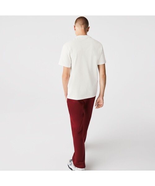 LACOSTE ウルトラ ライト ピケ ロゴ ジャカード カラー Tシャツ LACOSTE tシャツ ウルトラライトピケロゴネックTシャツ メンズ