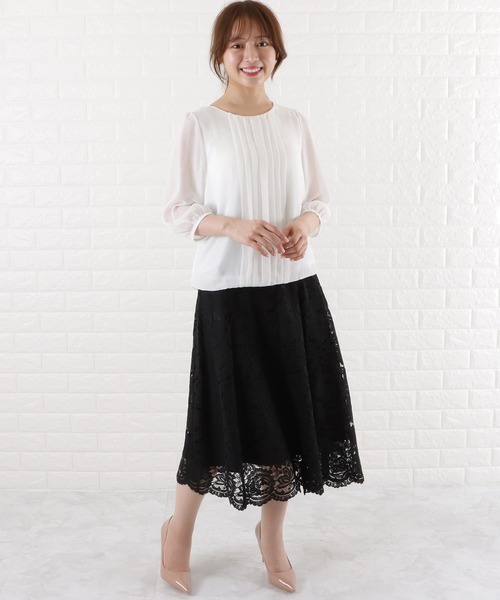 シャツ/ブラウス(長袖/七分) IRENE Lace tops Lace Ladies（レースレディース） ブラウス シャツ フロントタック