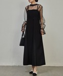 ワンピース ダブルショルダー フレアワンピース...の詳細画像5