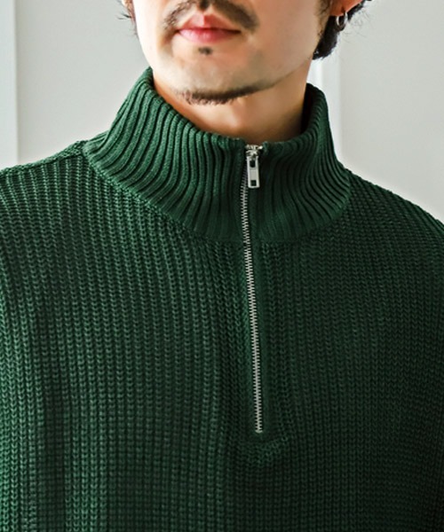 V12 裏起毛 ジップセーター ニット v122220-sw01 V12 裏起毛 ジップ
