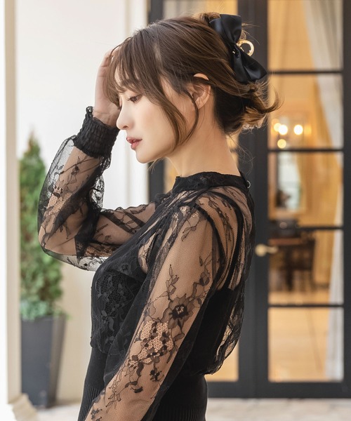 Julia Boutique ヘアクリップ リボン付きバンスクリップ/23106