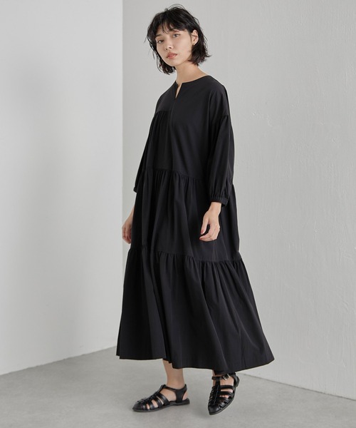 ワンピース アシメティアードワンピース【SUM1 STYLE（スミスタイル)】 アシメティアードワンピース SUM1 STYLE スミスタイル ear