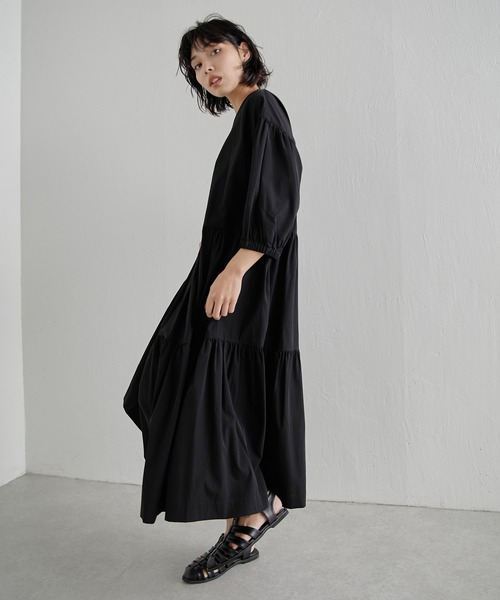 ワンピース アシメティアードワンピース【SUM1 STYLE（スミスタイル)】 アシメティアードワンピース SUM1 STYLE スミスタイル ear