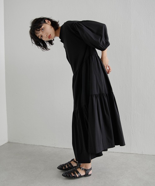 ワンピース アシメティアードワンピース【SUM1 STYLE（スミスタイル)】 アシメティアードワンピース SUM1 STYLE スミスタイル ear