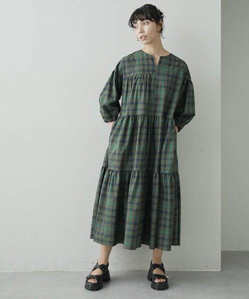 ワンピース アシメティアードワンピース【SUM1 STYLE（スミスタイル)】 アシメティアードワンピース SUM1 STYLE スミスタイル ear