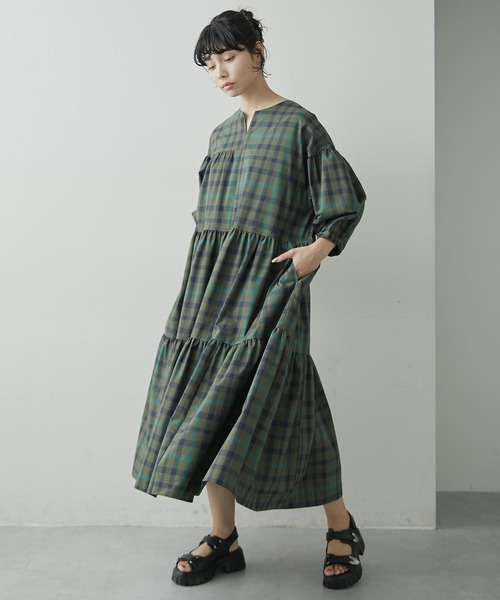 ワンピース アシメティアードワンピース【SUM1 STYLE（スミスタイル)】 アシメティアードワンピース SUM1 STYLE スミスタイル ear