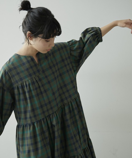 ワンピース アシメティアードワンピース【SUM1 STYLE（スミスタイル)】 アシメティアードワンピース SUM1 STYLE スミスタイル ear