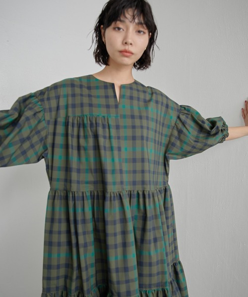 ワンピース アシメティアードワンピース【SUM1 STYLE（スミスタイル)】 アシメティアードワンピース SUM1 STYLE スミスタイル ear