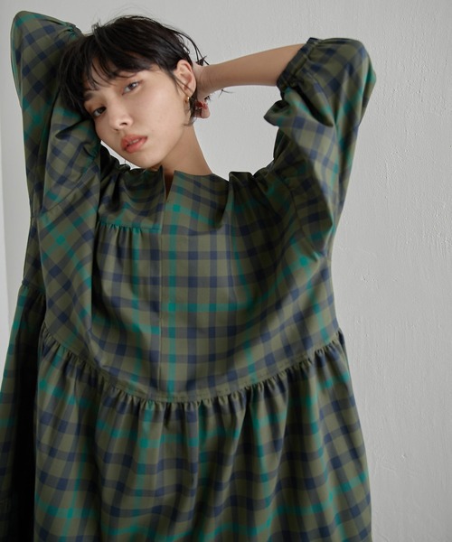 ワンピース アシメティアードワンピース【SUM1 STYLE（スミスタイル)】 アシメティアードワンピース SUM1 STYLE スミスタイル ear