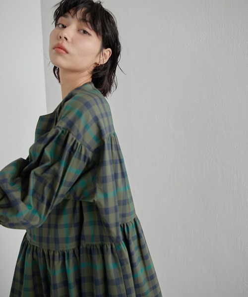 ワンピース アシメティアードワンピース【SUM1 STYLE（スミスタイル)】 アシメティアードワンピース SUM1 STYLE スミスタイル ear