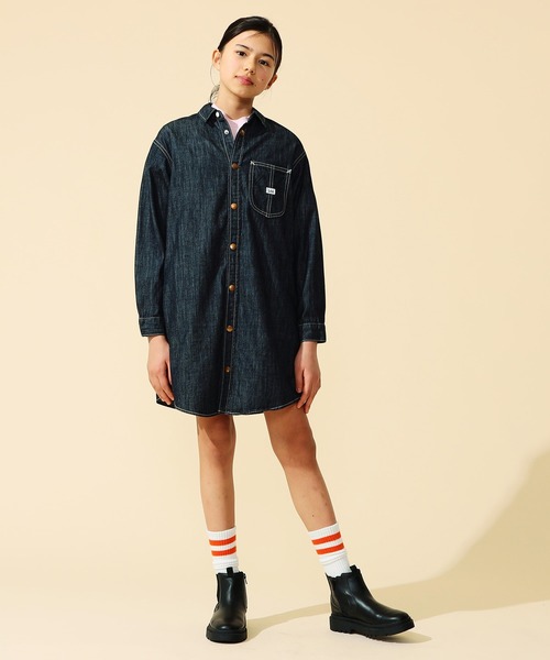 Lee ワンピース Lee/リー「110cm〜150cm」カバーオールワンピース 軽