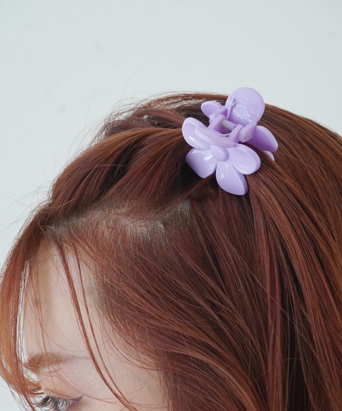 Port ヘアクリップ カラフル フラワー / ハート 【 10点セット