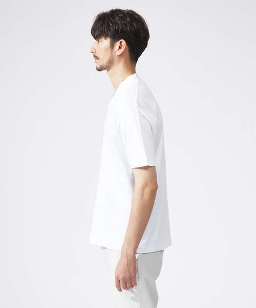 【コンパクトスーピマ】スムース Vネック Tシャツ ABAHOUSE tシャツ 「コンパクトスーピマ」スムース Vネック T