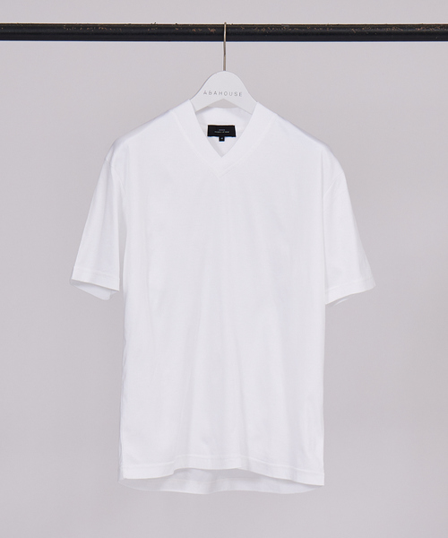 【コンパクトスーピマ】スムース Vネック Tシャツ ABAHOUSE tシャツ 「コンパクトスーピマ」スムース Vネック T