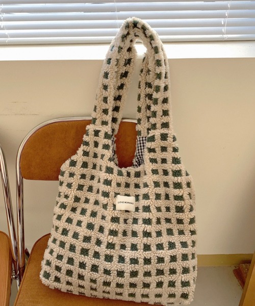 ●SIYAZU●SHEARING TOTE BAG フリース トートバッグ もこもこ ○SIYAZU○SHEARING TOTE BAG フリース トートバッグ もこもこ