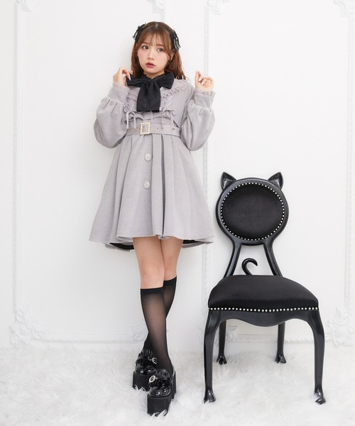 ROJITA コート アウター シアーフリルテーラードコート