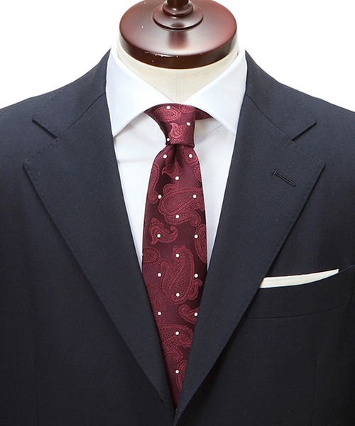 CRICKET（クリケット） ネクタイ サテンペイズリーオンドット柄