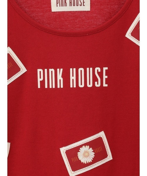 【美品】ピンクハウス　不思議な国のアリス　カットソー　ワッペン　綿100% L ピンクワッペンTシャツ - ピンクハウス通販｜リサイクル