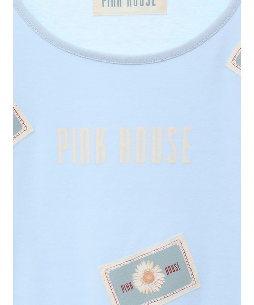 【美品】ピンクハウス　不思議な国のアリス　カットソー　ワッペン　綿100% L ピンクワッペンTシャツ - ピンクハウス通販｜リサイクル