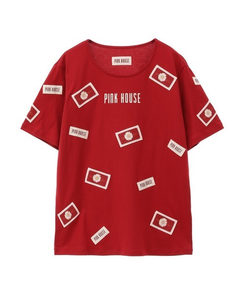【在庫あり】 PINK HOUSE レディース ひな菊ワッペン使いカットソー tシャツ トップス