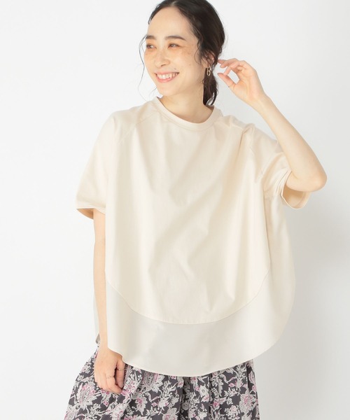 studio CLIP tシャツ コットンラウンドヘムTシャツ レディース