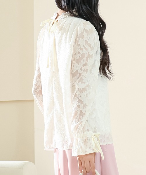 姫ちゃん専用 ANNA SUI ♥️花柄レースブラウス 長袖 Lace Ladies（レースレディース） ブラウス シャツ プチハイネック 花