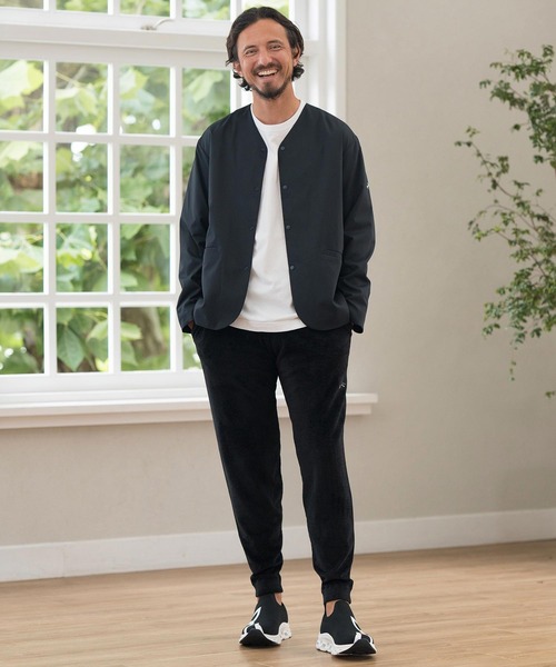 ジャケット ノーカラージャケット mj10124-中綿ツイル-ノーカラーJKT