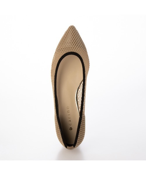 carino ベージュ ポインテッドトゥ ハイヒール carino パンプス ポインテッドトゥメッシュパンプス : ZOZOTOWN
