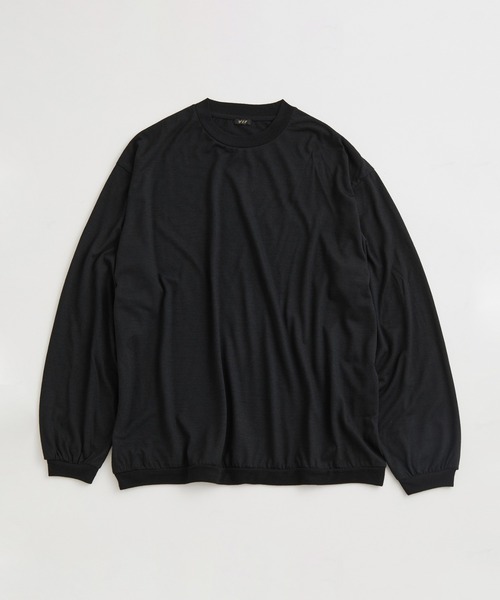 定価16500円 ADAM ET ROPE' ラミー オーバーサイズシャツ 黒 ADAM ET ROPE' tシャツ 「WILD LIFE TAILOR」Mt.Breath Wool(R