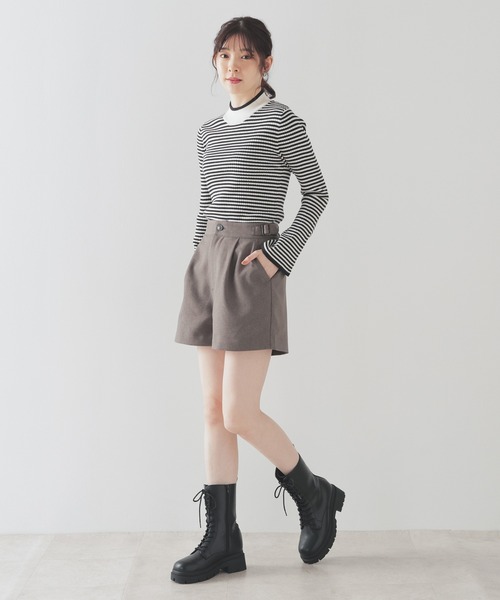 【関税込み】Maria McManus ショートパンツ Honeys パンツ 脇ベルト付ショートパンツ レディース : ZOZOTOWN