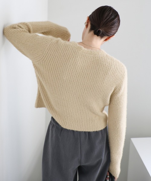 select MOCA（セレクトモカ） カーディガン Vネックシャギーリブ