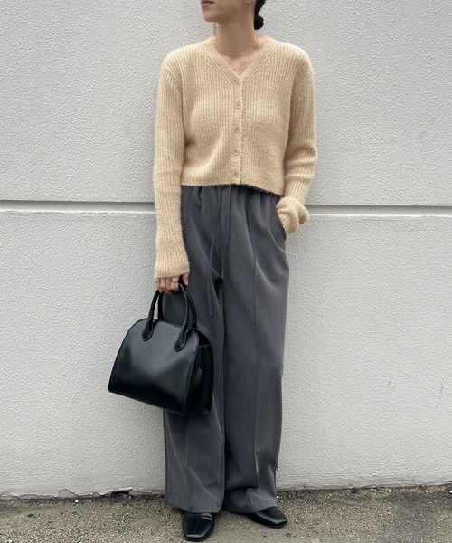 select MOCA（セレクトモカ） カーディガン Vネックシャギーリブ