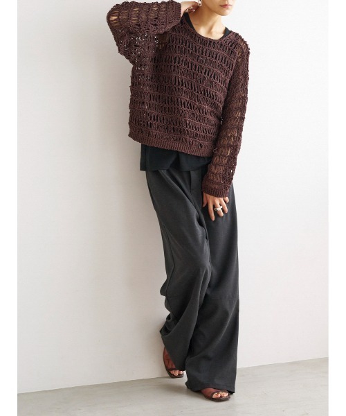 YENN / クロッシェニットプルオーバー YENN（イェン） クロシェ ニットプルオーバー / レディース
