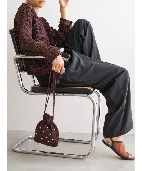 YENN / クロッシェニットプルオーバー YENN ニット セーター クロシェニットプルオーバー レディース