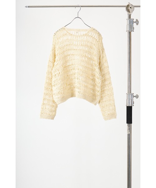 YENN（イェン） クロシェ ニットプルオーバー / レディース トップス 長袖 CROCHET KNIT PO YENN（イェン） クロシェ ニットプルオーバー / レディース