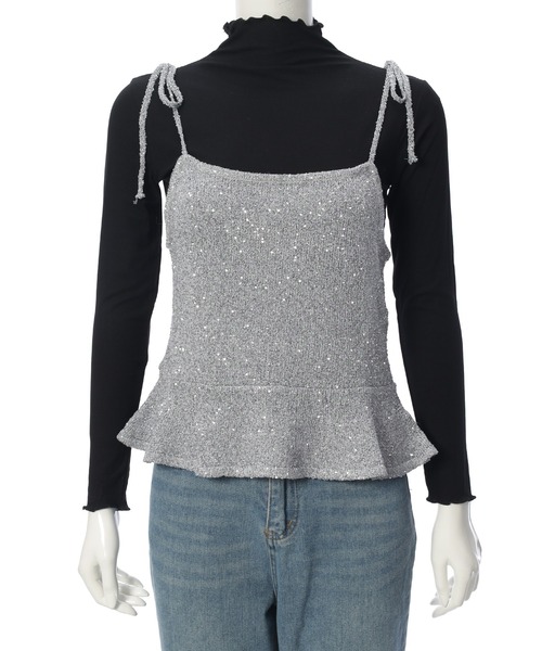 fifth（フィフス） tシャツ プルオーバーセットラメニットキャミ