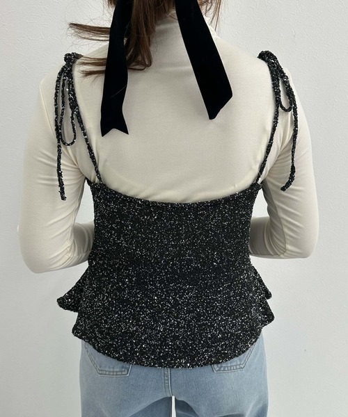 fifth（フィフス） tシャツ プルオーバーセットラメニットキャミ