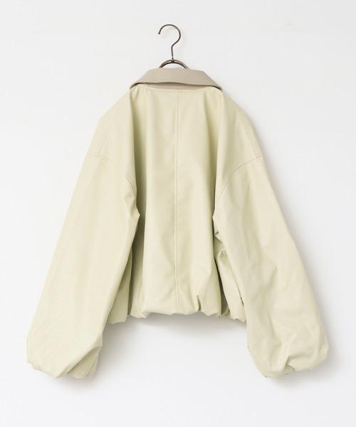 hunch（ハンチ） ブルゾン アウター フェイクレザー バルーンブルゾン