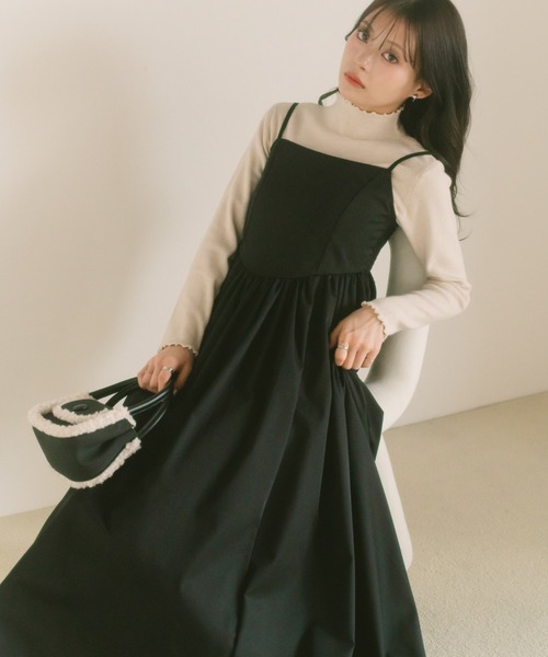 うさと⭐︎キャミワンピース VANNIE U（ヴァニーユー） ワンピース ラウンドカットビスチェデザイン