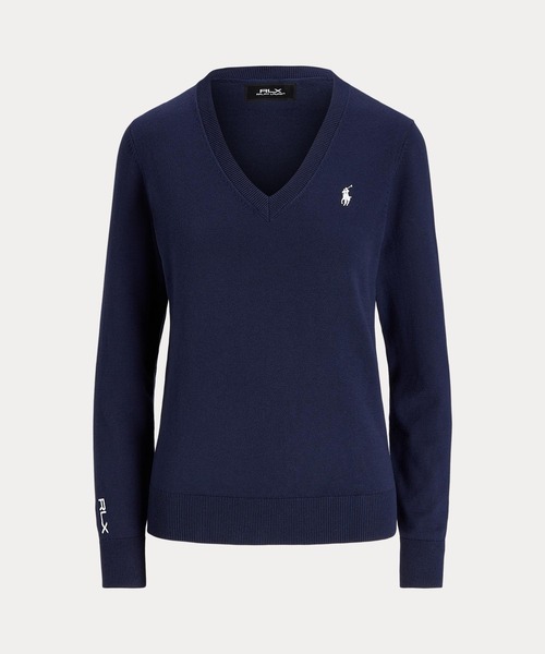 POLO GOLF ニット セーター コットンブレンド Vネック レディース
