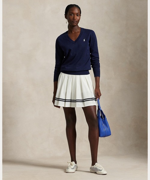 POLO GOLF ニット セーター コットンブレンド Vネック レディース