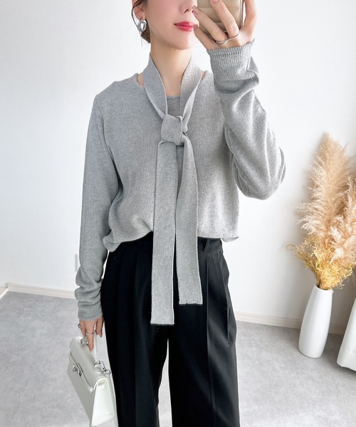 &. NOSTALGIA（ノスタルジア） ニット セーター 「ZOZO限定」ボウタイ