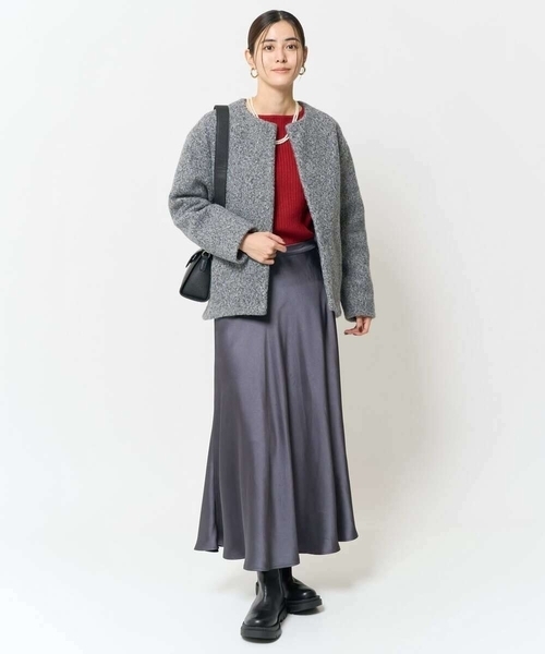 「a.v.v」 ノーカラーコート 38 アイボリー レディース_画像9
