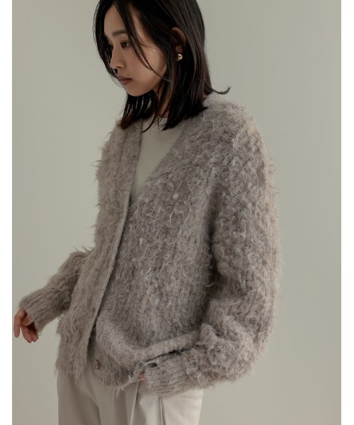 「Re:EDIT」 ニットカーディガン MEDIUM アイボリー レディース_画像4