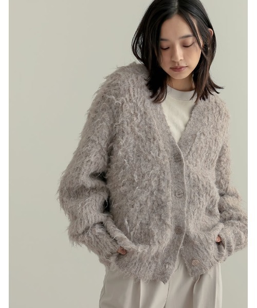 「Re:EDIT」 ニットカーディガン MEDIUM アイボリー レディース_画像9