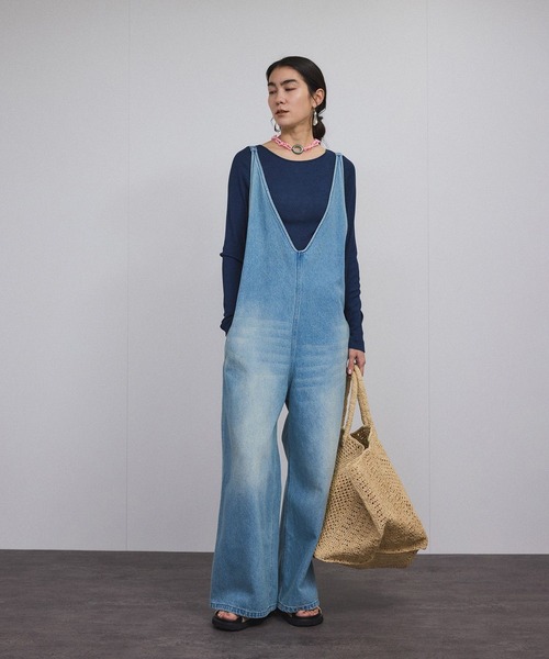 SALON adam et rope'｜Hug Silk ラウンドネックプルオーバー