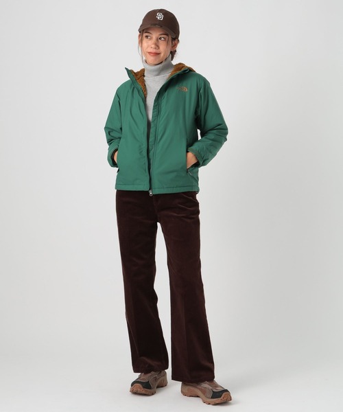 ノースフェイス　コンパクトノマドジャケット　グリーン×ケイブブルー　100cm THE NORTH FACE ザ・ノース・フェイス ジャケット アウター 中綿