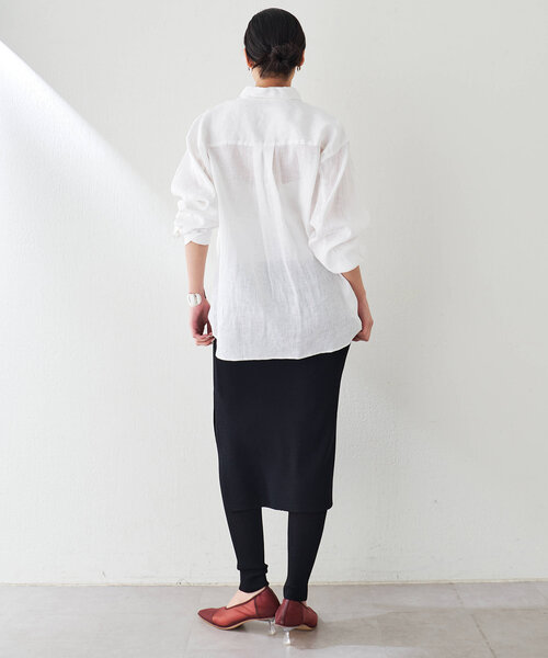 Whim Gazette リネンブラウス Whim Gazette ブラウス シャツ リネンキャンバスシャツ