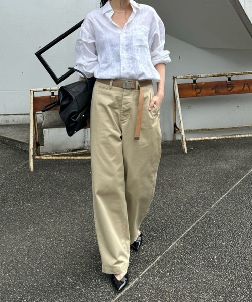 専用★【大人気・新品　ウィムガゼット★リネンキャンバスシャツ　ベージュ Whim Gazette(ウィム ガゼット)のリネンシャツ通販 | 集英社